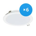 Multipack 6x Philips LED Downlight  DN065B Metal  19W 2000lm 110D - 830 Warm White | 225mm - Cutout 200mm - IP20