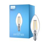 Philips Corepro LED Candle E14 Filament Clear 4.3W 470lm - 840 Cool White | Replaces 40W