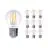 Multipack 10x Noxion Lucent Lustre LED E27 Ball Filament Clear 4.5W 470lm - 827 Extra Warm White | Dimmable - Replaces 40W