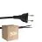 Multipack 50x Noxion Euro Supply Cable Black - C7 Europlug + Open Ends - 2m - 2 pole 0,75mm2